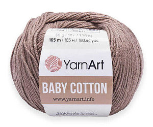 Пряжа Ярнарт Беби Коттон (Yarnart Baby Cotton) цвет 407 тёмный беж