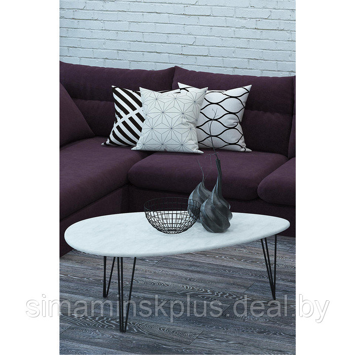 Стол журнальный «Шеффилд», 1200 × 700 × 446 мм, цвет белый бетон - фото 2 - id-p177036325