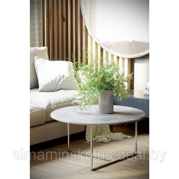 Стол журнальный «Маджоре», 800 × 800 × 390 мм, МДФ, цвет серый мрамор - фото 1 - id-p177036342