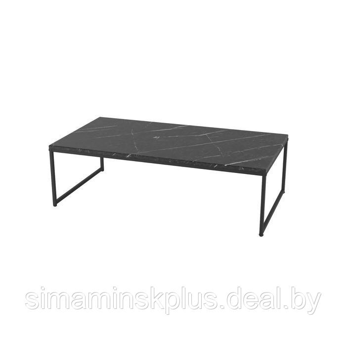 Стол журнальный «Инсайд», 1020 × 545 × 300 мм, металл, МДФ, цвет чёрный мрамор - фото 1 - id-p177036373