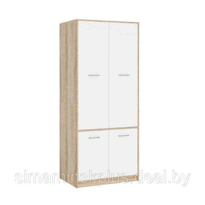 Шкаф «Стелс», 834 × 553 × 1950 мм, цвет дуб сонома / белый