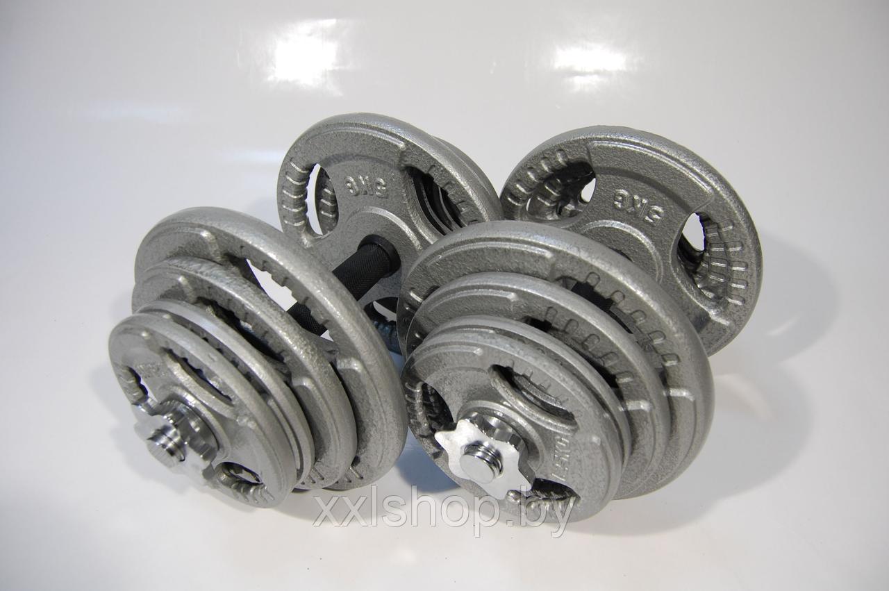 Набор гантелей металлических Хаммертон Atlas Sport 2x21.5 кг - фото 4 - id-p177309514