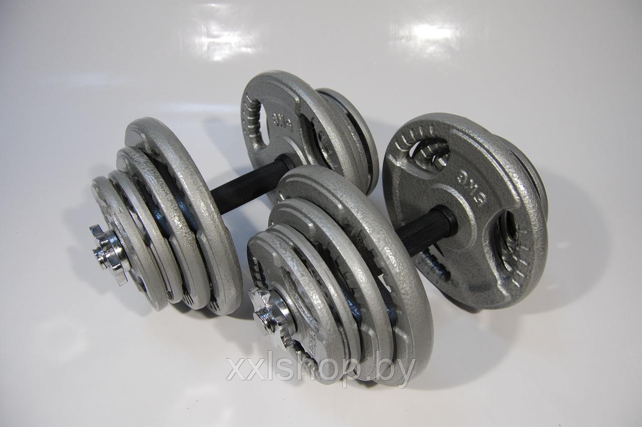 Набор гантелей металлических Хаммертон Atlas Sport 2x21.5 кг - фото 2 - id-p177309514