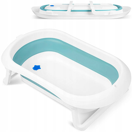 Детская складная ванна 80х45 см (бело-синяя), фото 2