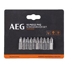 Набор бит РН2, 25 мм AEG ASDPH22510 (10 шт)