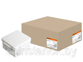 Коробка распред.с крышкой 80х80х50мм IP54, 7вх. TDM (пылебрызгозащищенная)