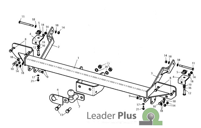 Фаркоп для Peugeot Boxer L1, L2, L3 2006- - фото 3 - id-p177320498