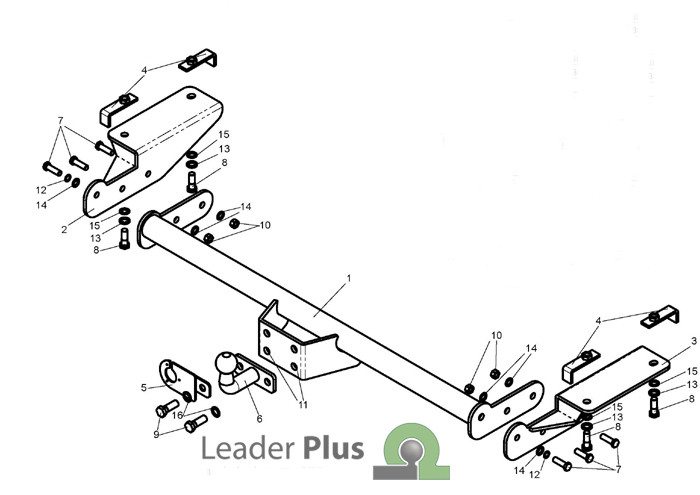 Фаркоп для Peugeot Boxer L4 2006- - фото 3 - id-p177320931