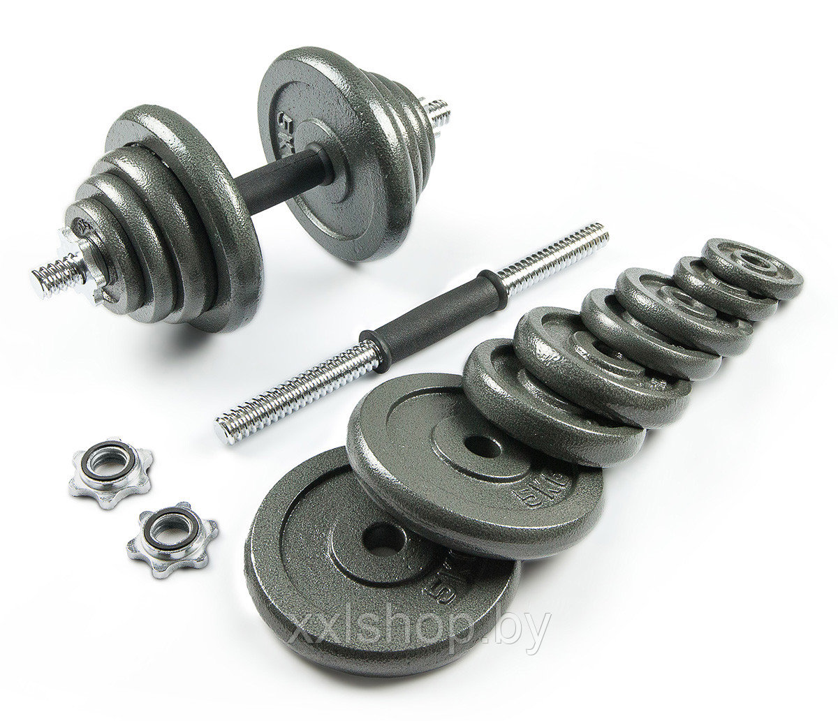 Набор металлических гантелей Atlas Sport 2х20 кг - фото 2 - id-p177321460