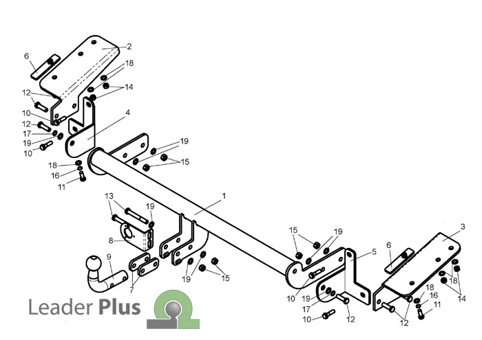 Фаркоп для Peugeot Partner L1 2008-2019 - фото 2 - id-p177322970