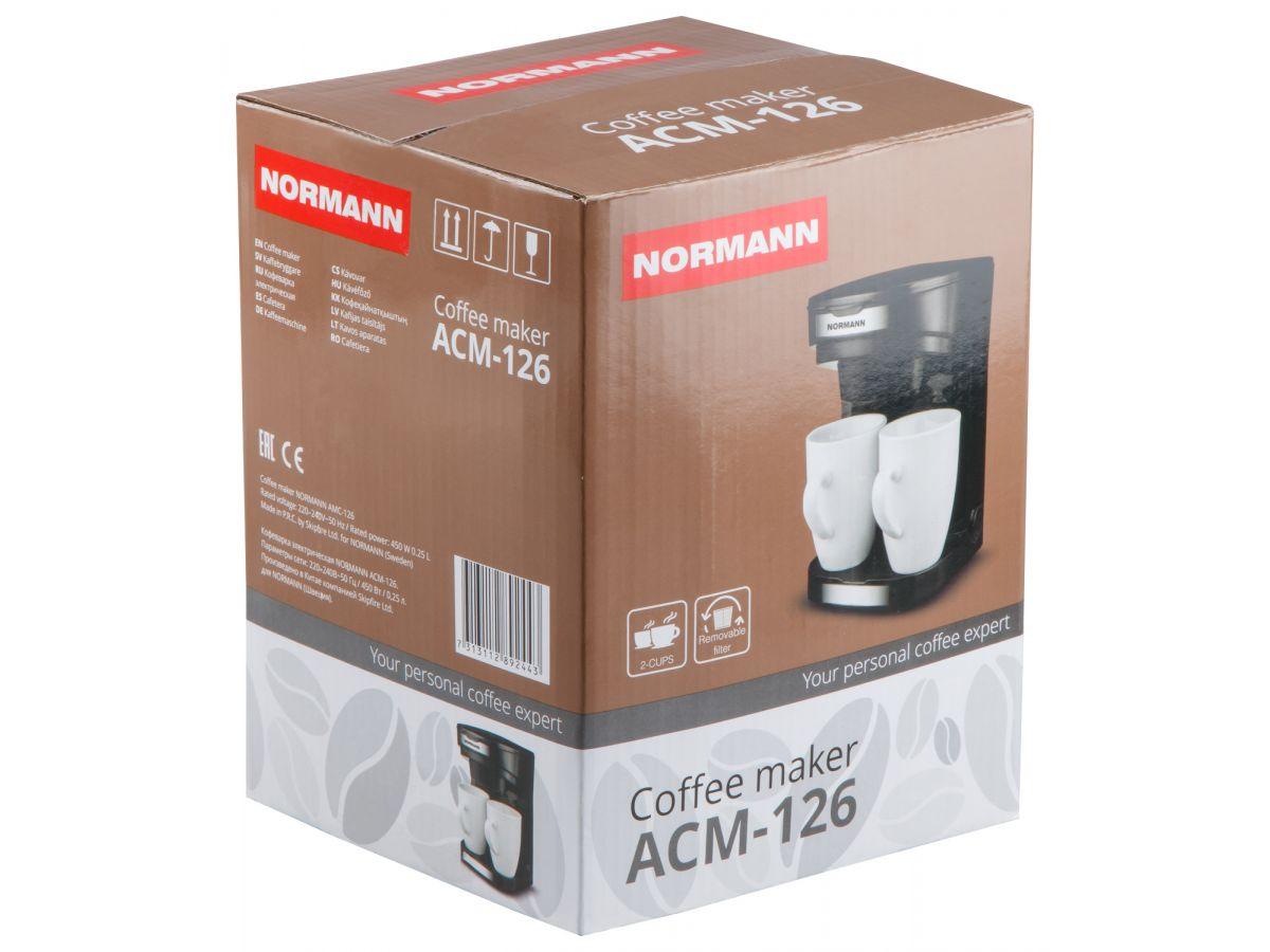 Кофеварка NORMANN ACM-126 (капельная; 450 Вт; 250 мл; 2 кружки) - фото 5 - id-p177326067