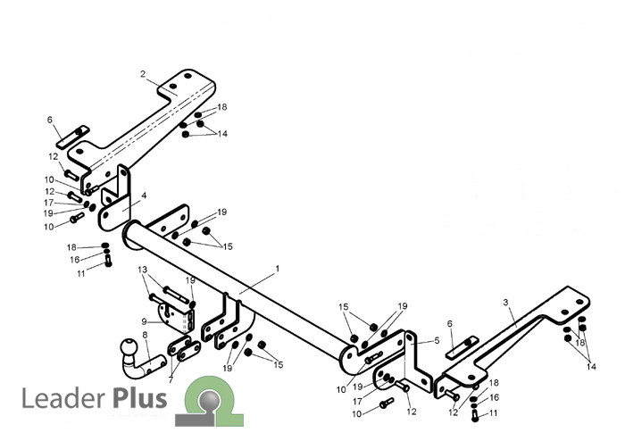 Фаркоп для Peugeot Partner L2 2008-2019 - фото 2 - id-p177326684