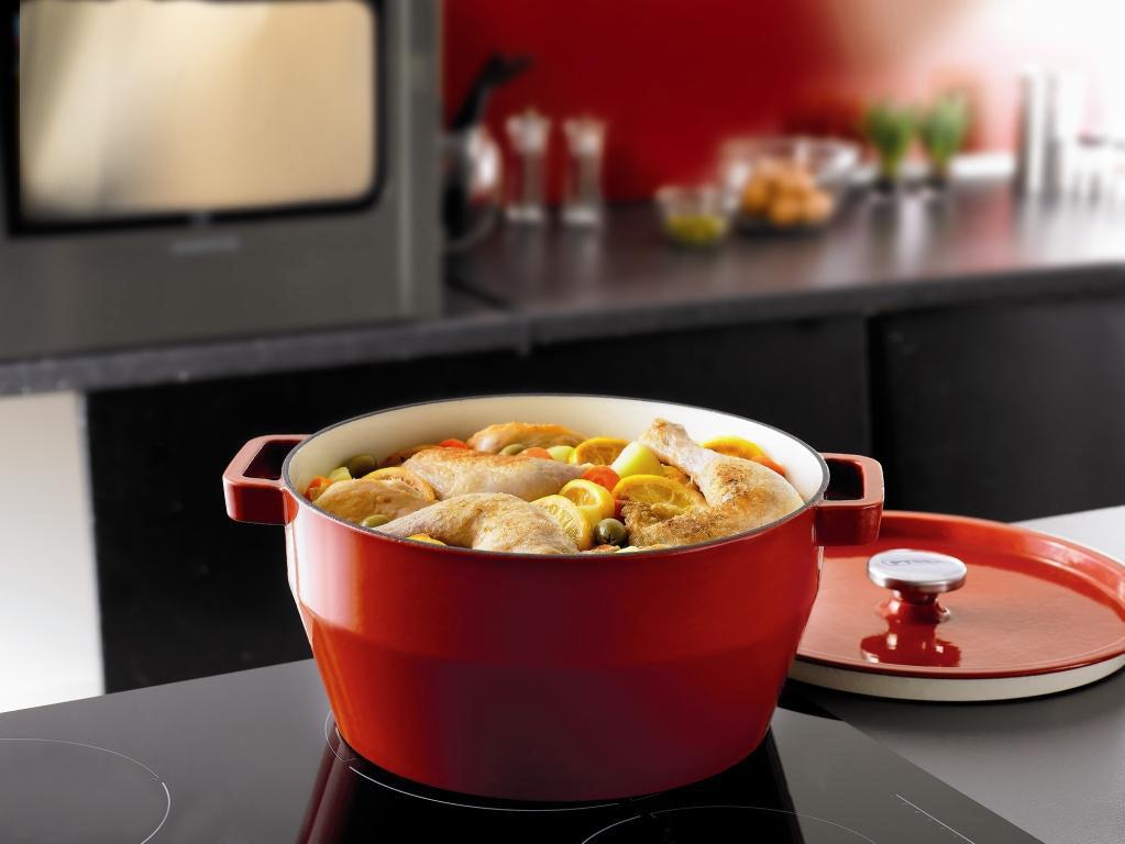 Кастрюля круглая чугунная 2.2л Slow Cook Pyrex (Франция) - фото 2 - id-p177327348