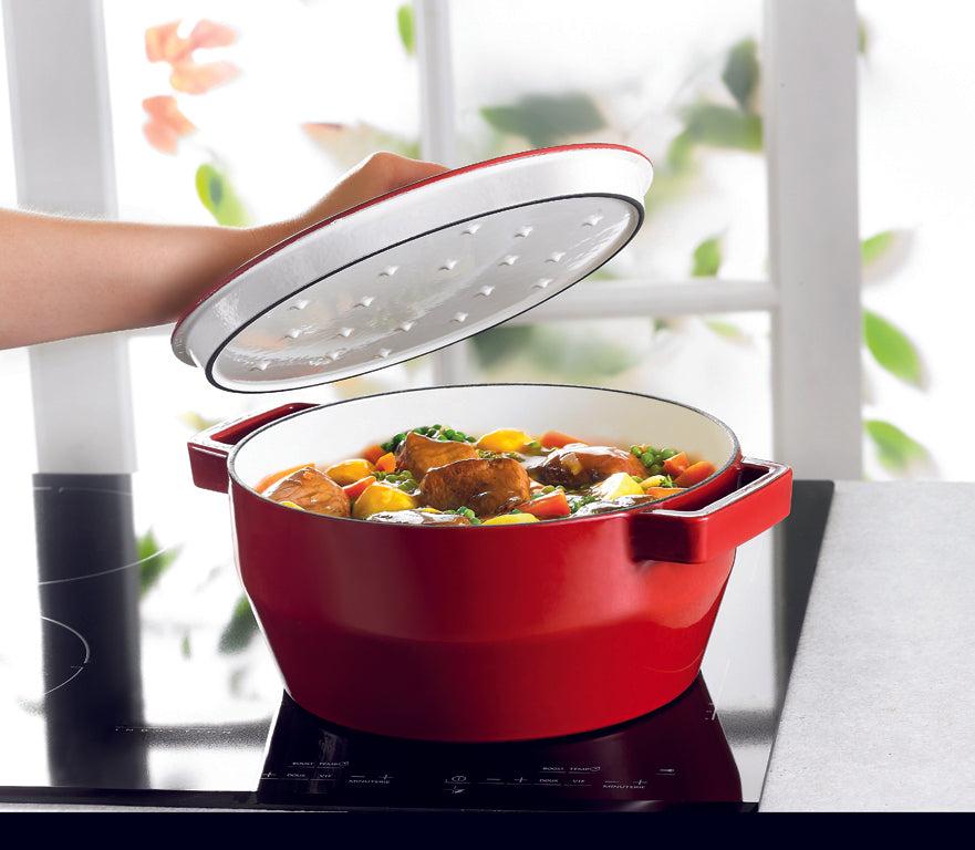 Кастрюля круглая чугунная 2.2л Slow Cook Pyrex (Франция) - фото 1 - id-p177327348