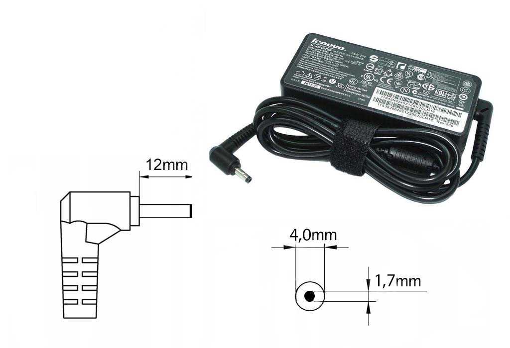 Оригинальная зарядка (блок питания) для ноутбука Lenovo IdeaPad 100-15, ADLX65CLGC2A, 65W, штекер 4.0x1.7 мм - фото 1 - id-p177327380