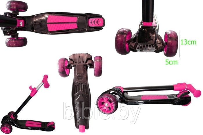ДЕТСКИЙ ТРЕХКОЛЕСНЫЙ СВЕТ+ЗВУК СКЛАДНОЙ САМОКАТ BIG MAXI SCOOTER 21ST МАКСИ BIG MAXI 1620