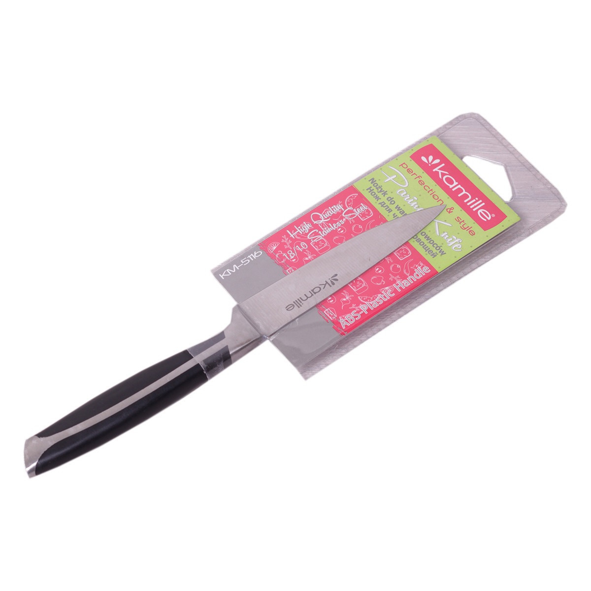 Kamille/ Нож кухонный  для чистки овощей с ручкой из ABS-пластика 9см