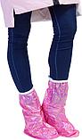 Чехлы грязезащитные для женской обуви - сапожки, размер L, цвет розовый, фото 8