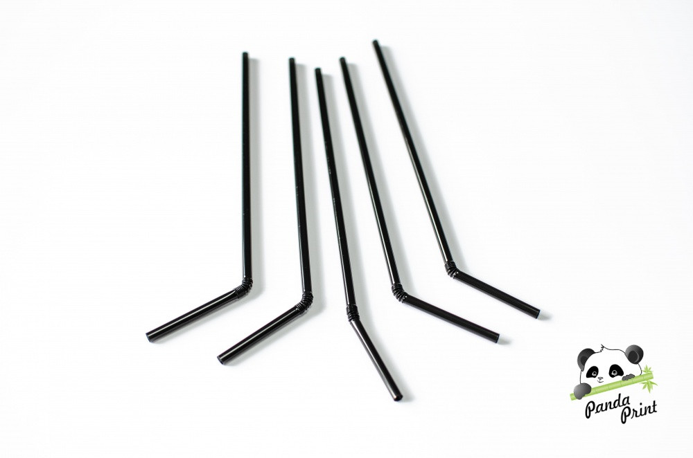 Трубочки коктейльные черные с гофрой 5х240 мм (250 шт) - фото 3 - id-p175484024