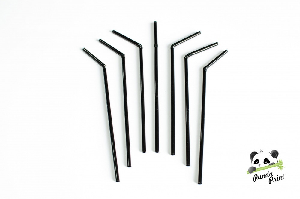 Трубочки коктейльные черные с гофрой 5х240 мм (250 шт) - фото 2 - id-p175484024