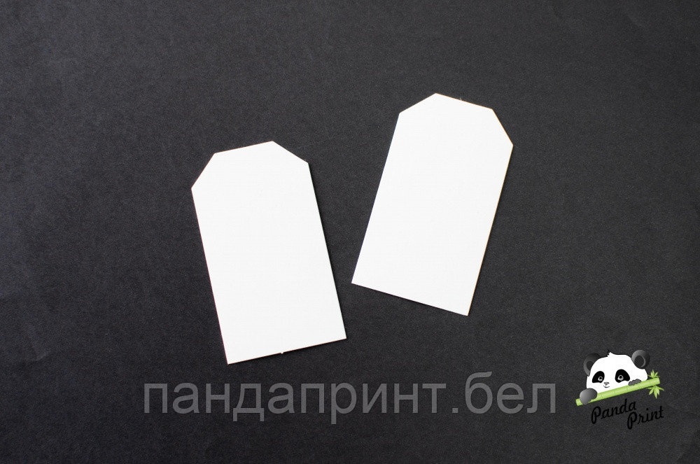 Бирка 40х70 мм прямоугольная белая, 10 шт