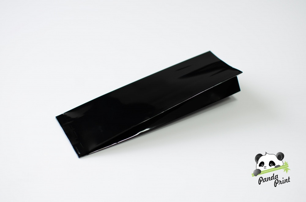 Пакет с центральным швом металлизированный 60+30х180, черный - фото 4 - id-p174377054