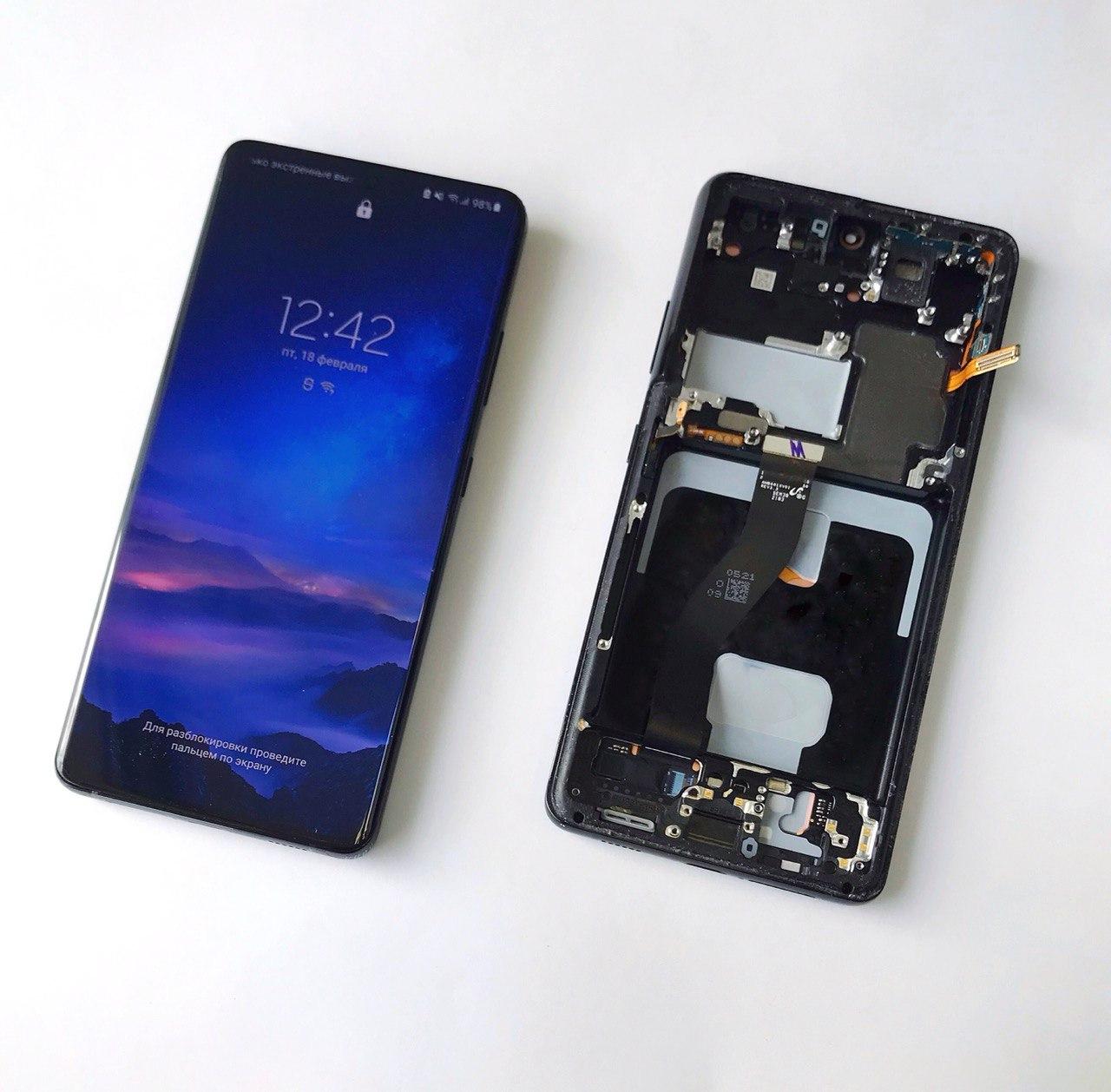 Samsung Galaxy S21 Ultra - Замена экрана (стекла, сенсорного экрана и дисплея), оригинал - фото 2 - id-p147626109