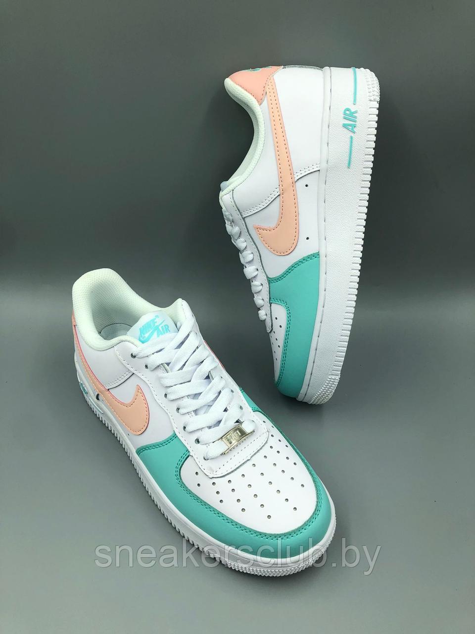 Кроссовки женские Nike Force бело-розовые - фото 2 - id-p177349626