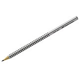 Карандаш простой "Grip 2001" Faber-Castell HB, серебристый, фото 2