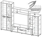 Гостиная Соло 10А - Белый гладкий / Сонома, фото 4