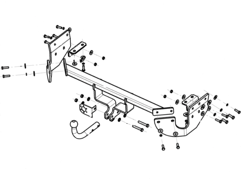 Фаркоп для Nissan Juke 4WD 2013-2019 - фото 2 - id-p177353338