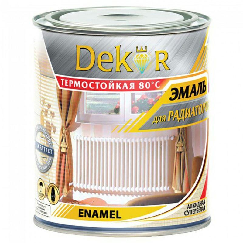 Эмаль для радиаторов алкидная "Dekor" 0,8 кг. белая - фото 1 - id-p9506350
