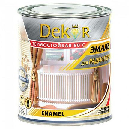 Эмаль для радиаторов алкидная "Dekor" 0,8 кг. белая, фото 2