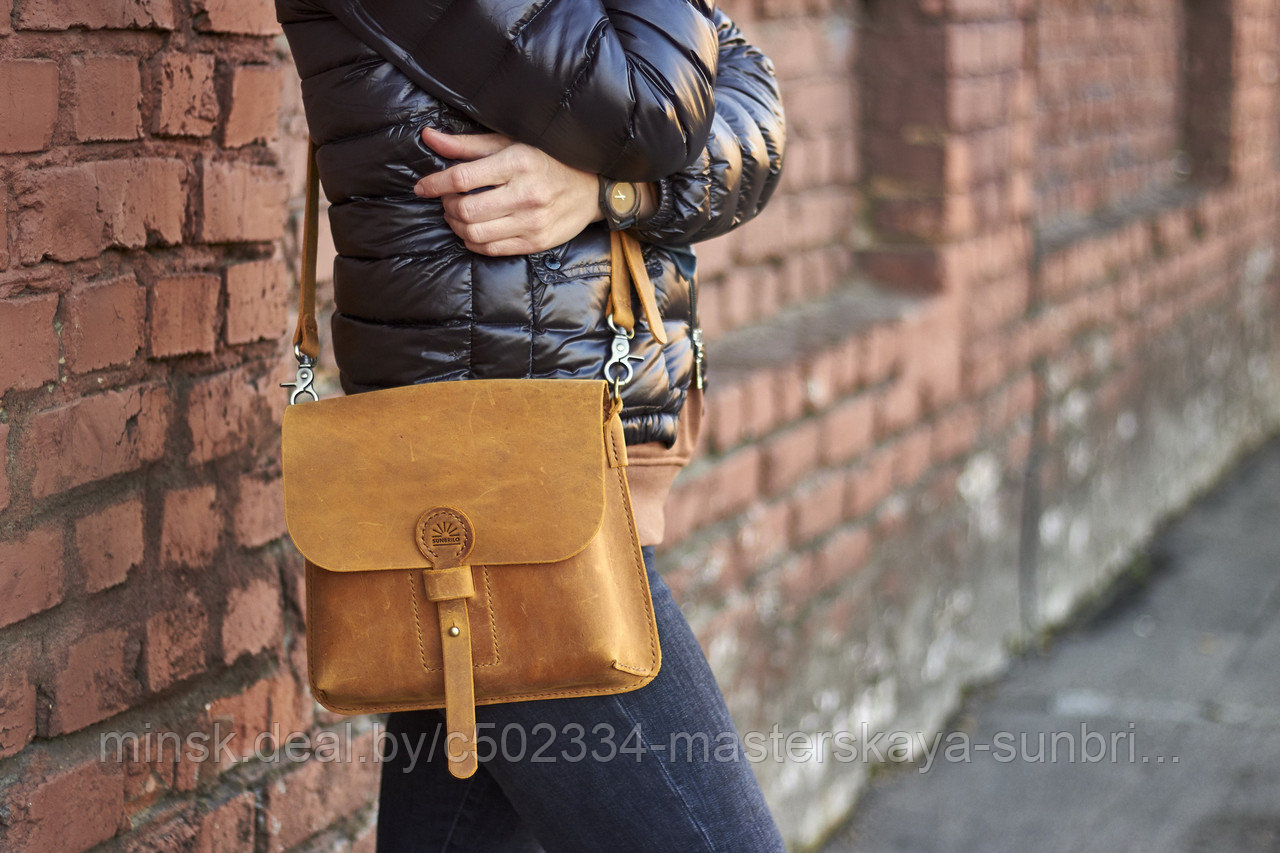 Женская сумочка кросс-боди из натуральной кожи