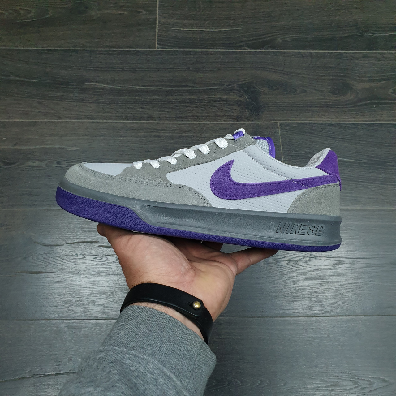 Кроссовки Nike SB Adversary Purple Gray White 43