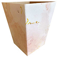 Коробка цветочная "Розовый мрамор",  17,5*12,5*22 см