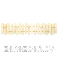 Вешалка-планка деревянная "Оригинальная" 103х24х9см, 9 крючков, липа (Россия)