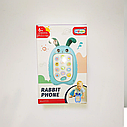 Телефончик для малышей "Кролик" с макушкой грызунком, арт.668-138, фото 2