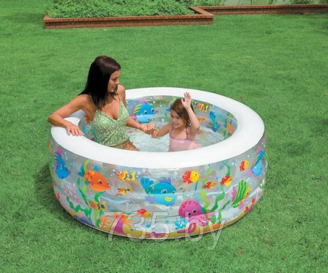 Детский надувной бассейн Intex "Аквариум" с надувным дном (размер 152х56см) - фото 1 - id-p177429805