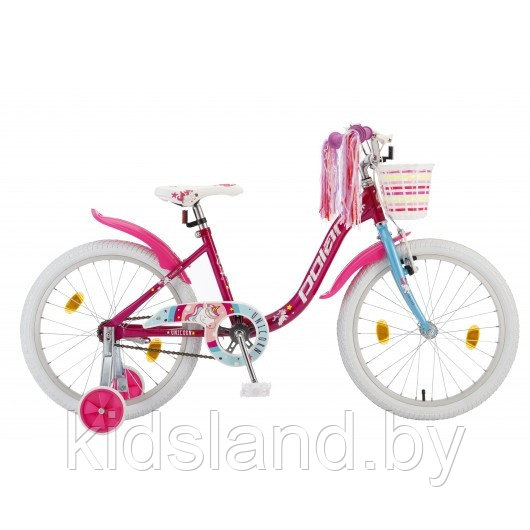 Детский велосипед POLAR JR 20'' Unicorn singl (темно-розовый), фото 1