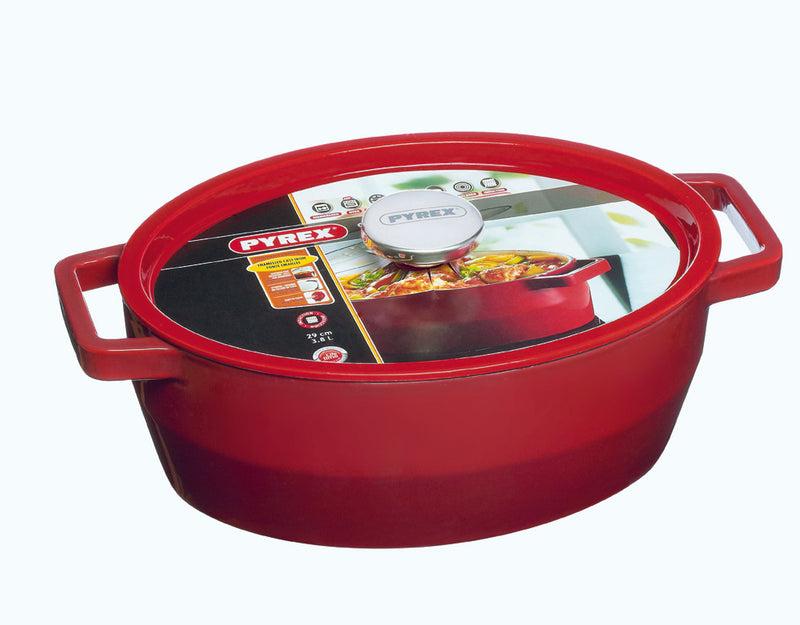 Кастрюля овальная чугунная 3.8л Slow Cook Pyrex (Франция) - фото 3 - id-p177327366