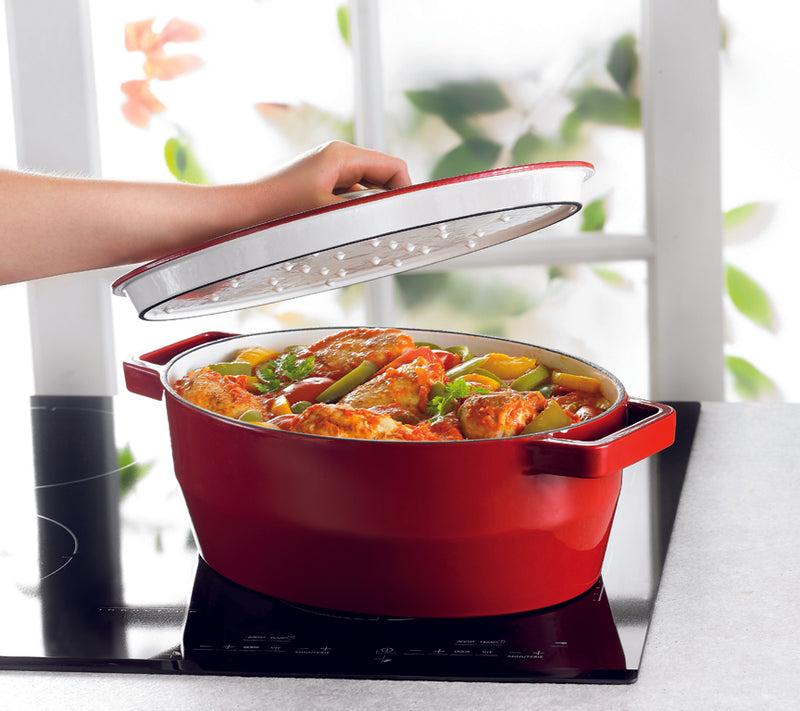 Кастрюля овальная чугунная 3.8л Slow Cook Pyrex (Франция)
