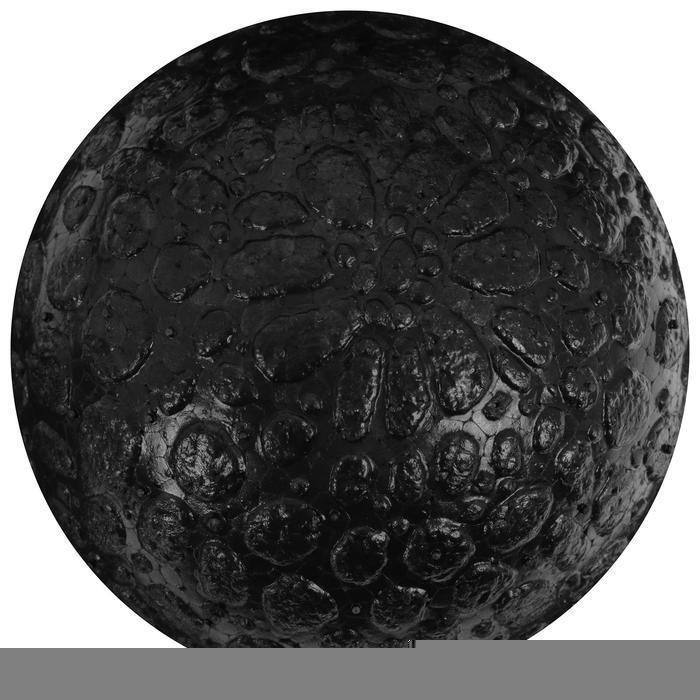 Мяч массажный d=11 см, 35 г, цвет чёрный - фото 1 - id-p177290580