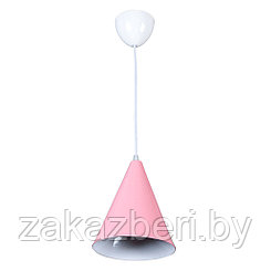 Светильник потолочный д16см, h20см, общая длина 60см, металл, розовый (Россия)