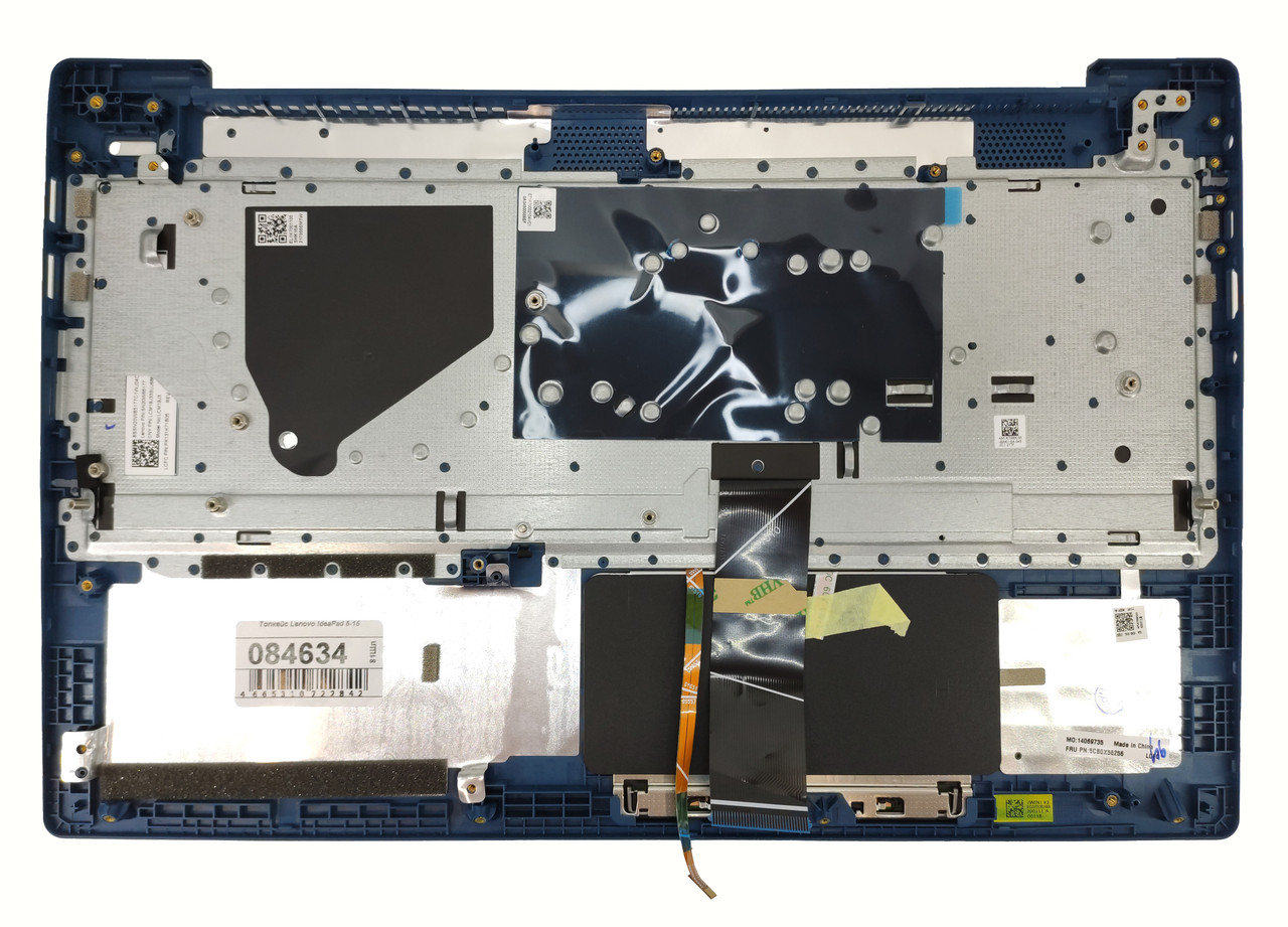 Верхняя часть корпуса (Palmrest) Lenovo IdeaPad 5-15 с клавиатурой, с подcтветкой и с тачпадом, синий - фото 2 - id-p177455322