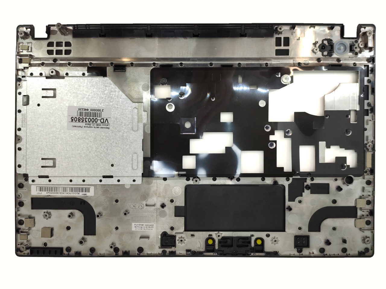 Верхняя часть корпуса (Palmrest) Lenovo IdeaPad N580 (C) без клавиатуры, с тачпадом, черный - фото 2 - id-p177455658