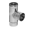 Одностенные дымоходы Ferrum AISI 430/0,5 Тройник 90° отвод по конденсату (папа) для ревизии