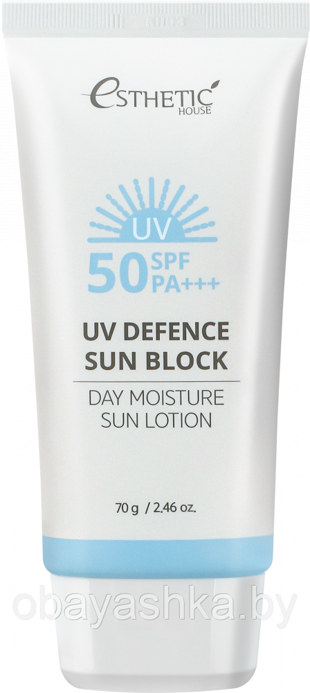 [ESTHETIC HOUSE] Солнцезащитный лосьон UV Defence Sun Block Day Moisture Sun Lotion SPF50+/PA+++, 70 гр - фото 1 - id-p177472755