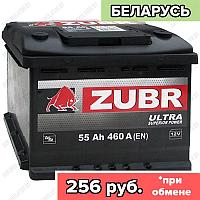 Аккумулятор Зубр Ultra 55Ah / 460А / Обратная полярность / 242 x 175 x 190
