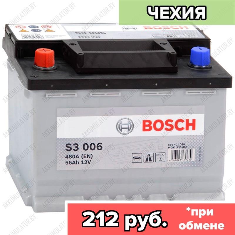 Аккумулятор Bosch S3 006 / [556 401 048] / 56Ah / 480А / Прямая полярность / 242 x 175 x 190